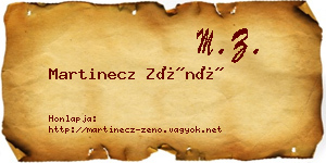 Martinecz Zénó névjegykártya
